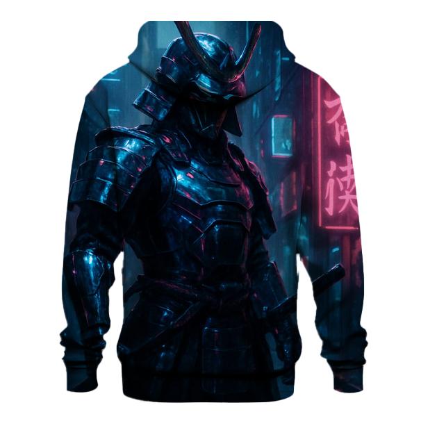 Cyberpunk Samurai Neon designer hoodies