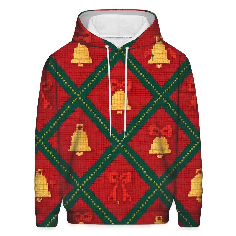 Sleigh Bell Crisscross Design lightweight hoodies