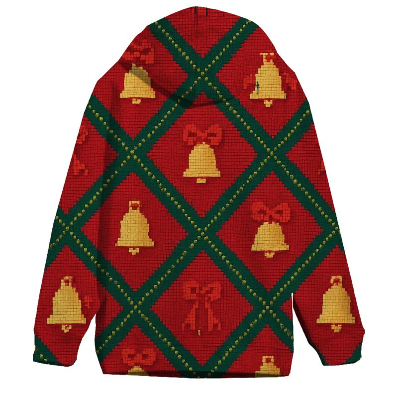 Sleigh Bell Crisscross Design lightweight hoodies