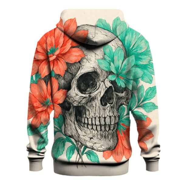 Floral Skull Blossom graphic hoodies