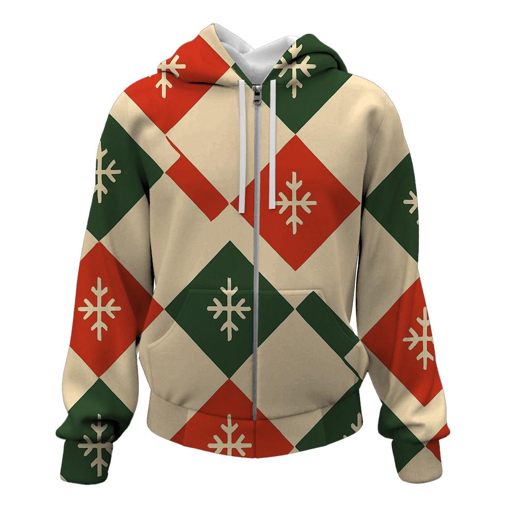 Snowy Diamond Quilt lightweight hoodies