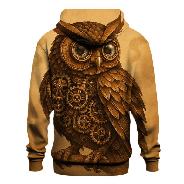 Steampunk Owl Mechanica graphic hoodies