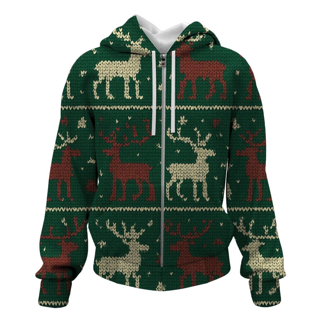 Reindeer Sweater Stripe Design hoodie designs