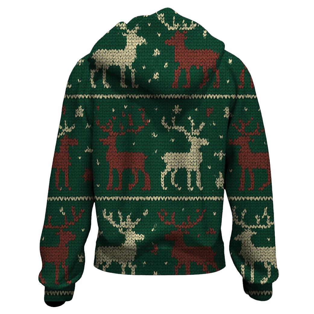 Reindeer Sweater Stripe Design hoodie designs