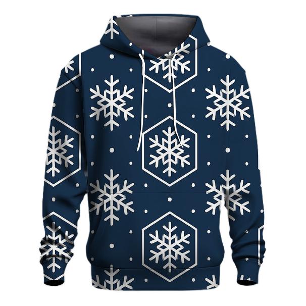 Snowflake Grid printed hoodies