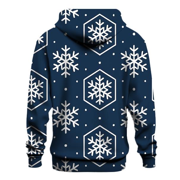 Snowflake Grid printed hoodies