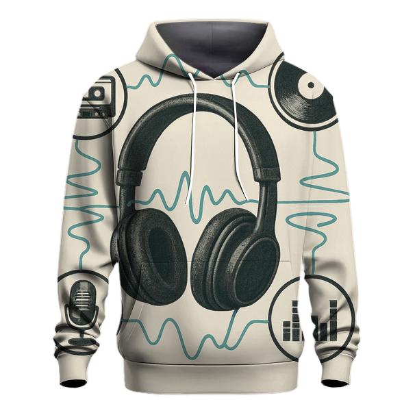 Headphone Orbit Diagram graphic hoodies