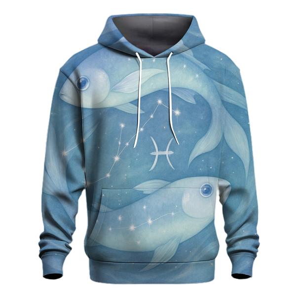 Pisces Cosmic Fish Dream Scene heavyweight hoodies