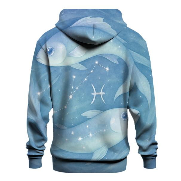 Pisces Cosmic Fish Dream Scene heavyweight hoodies