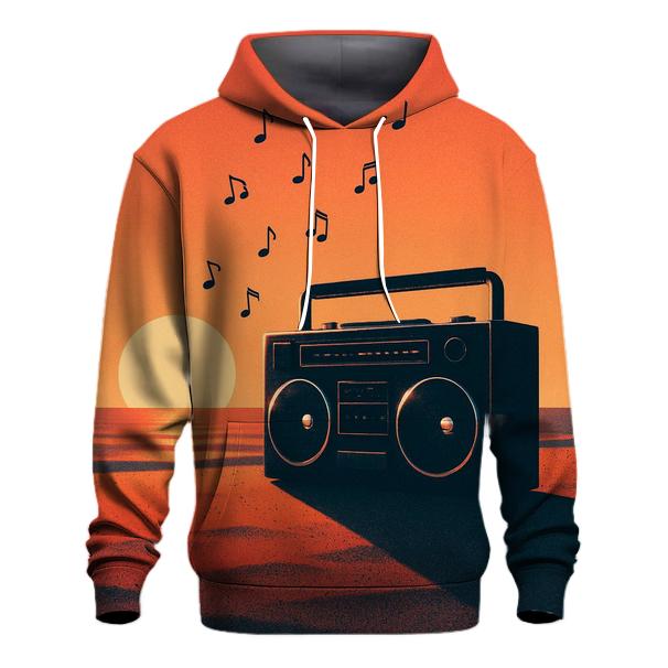 Boombox Sunset Silhouette hoodie trends