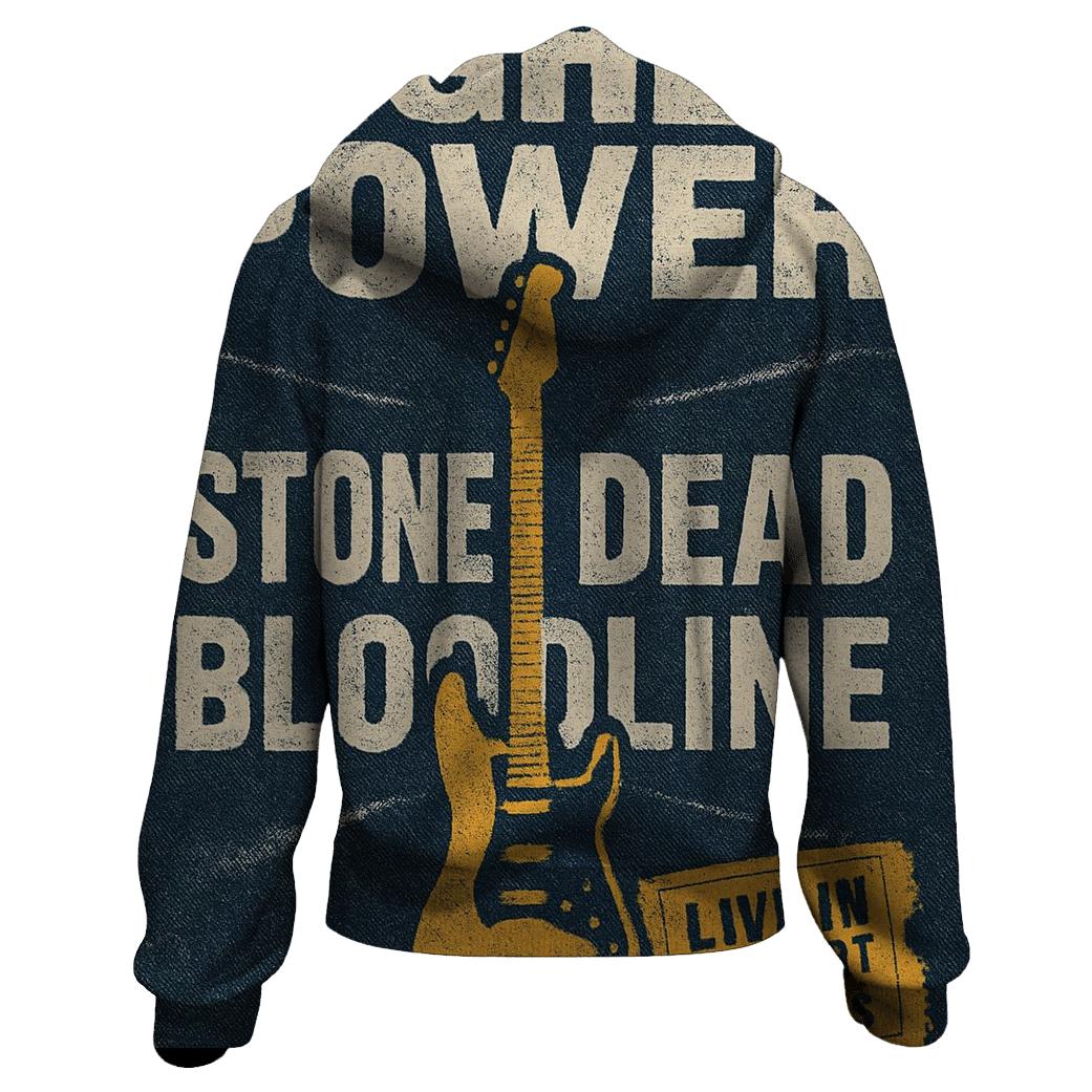 Worn Denim Concert Poster zip-up hoodies