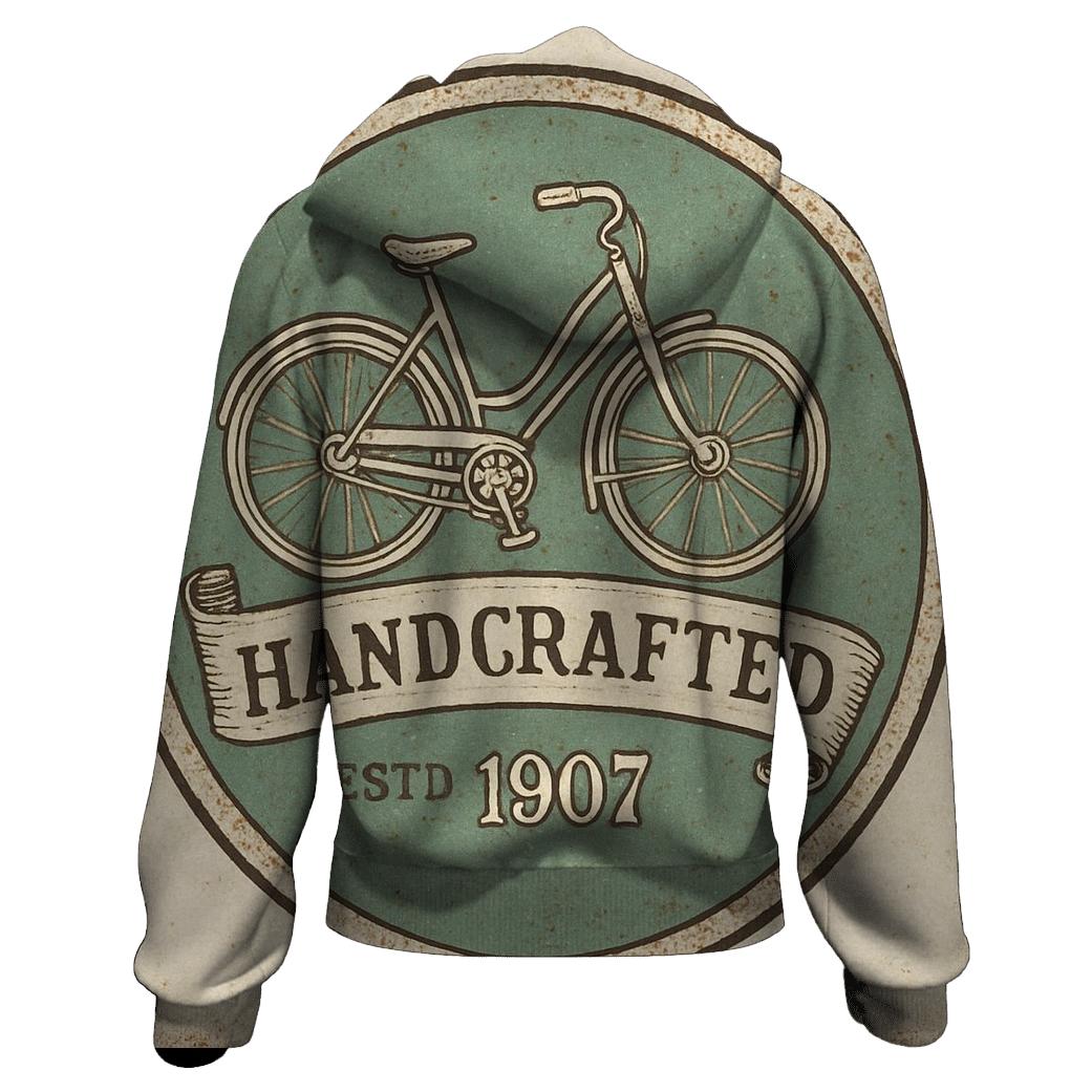 Antique Bicycle Shop Badge graphic hoodies