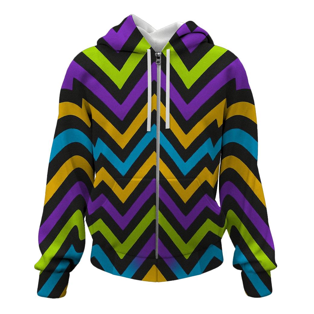 Psychedelic Chevron Loop lightweight hoodies