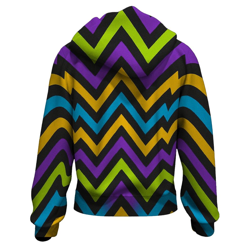Psychedelic Chevron Loop lightweight hoodies