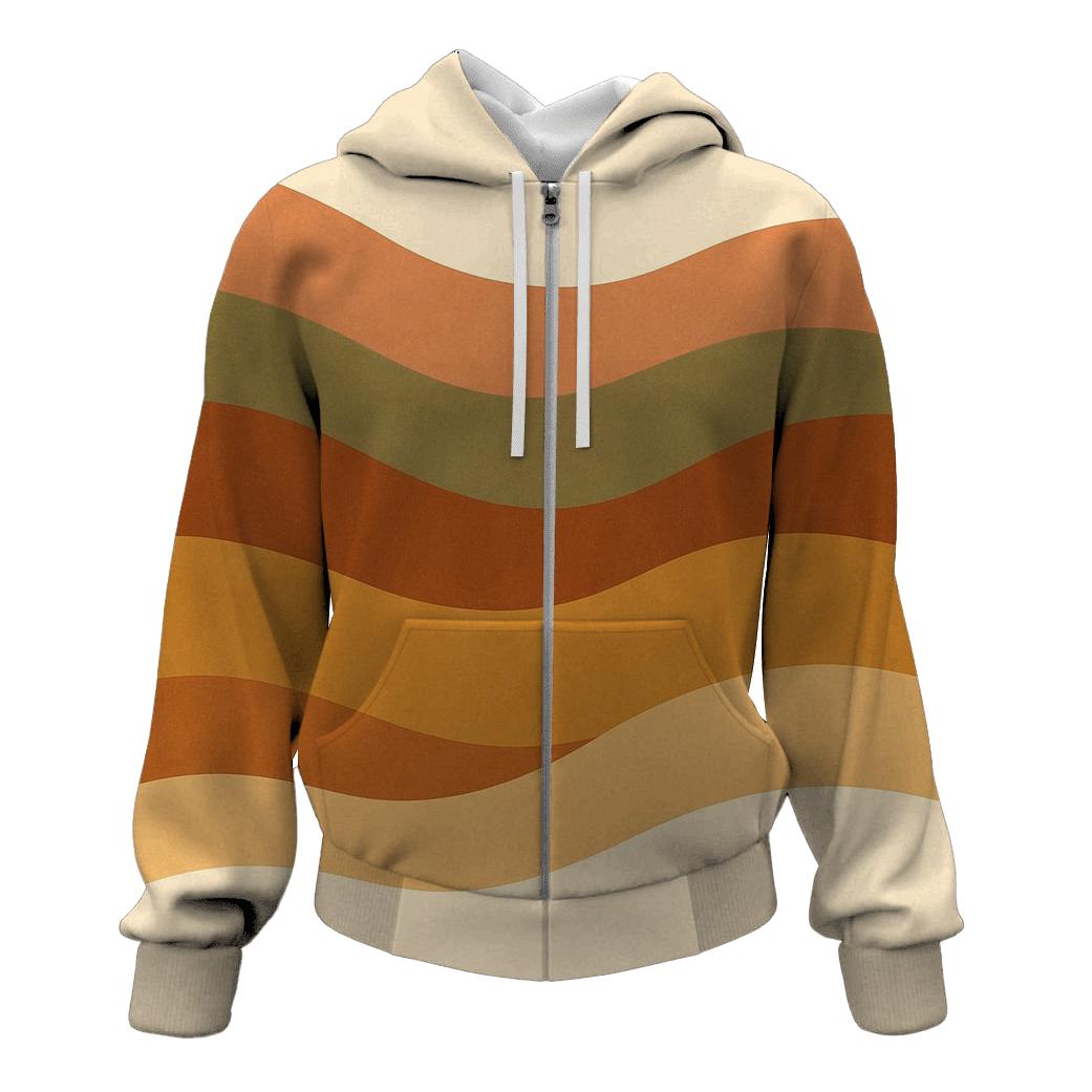 Earth Tone Waveforms hoodies fashion