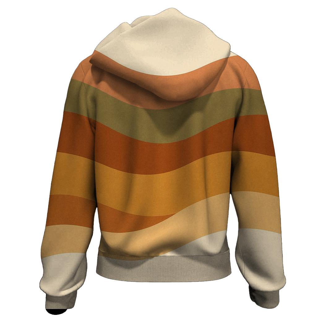 Earth Tone Waveforms hoodies fashion