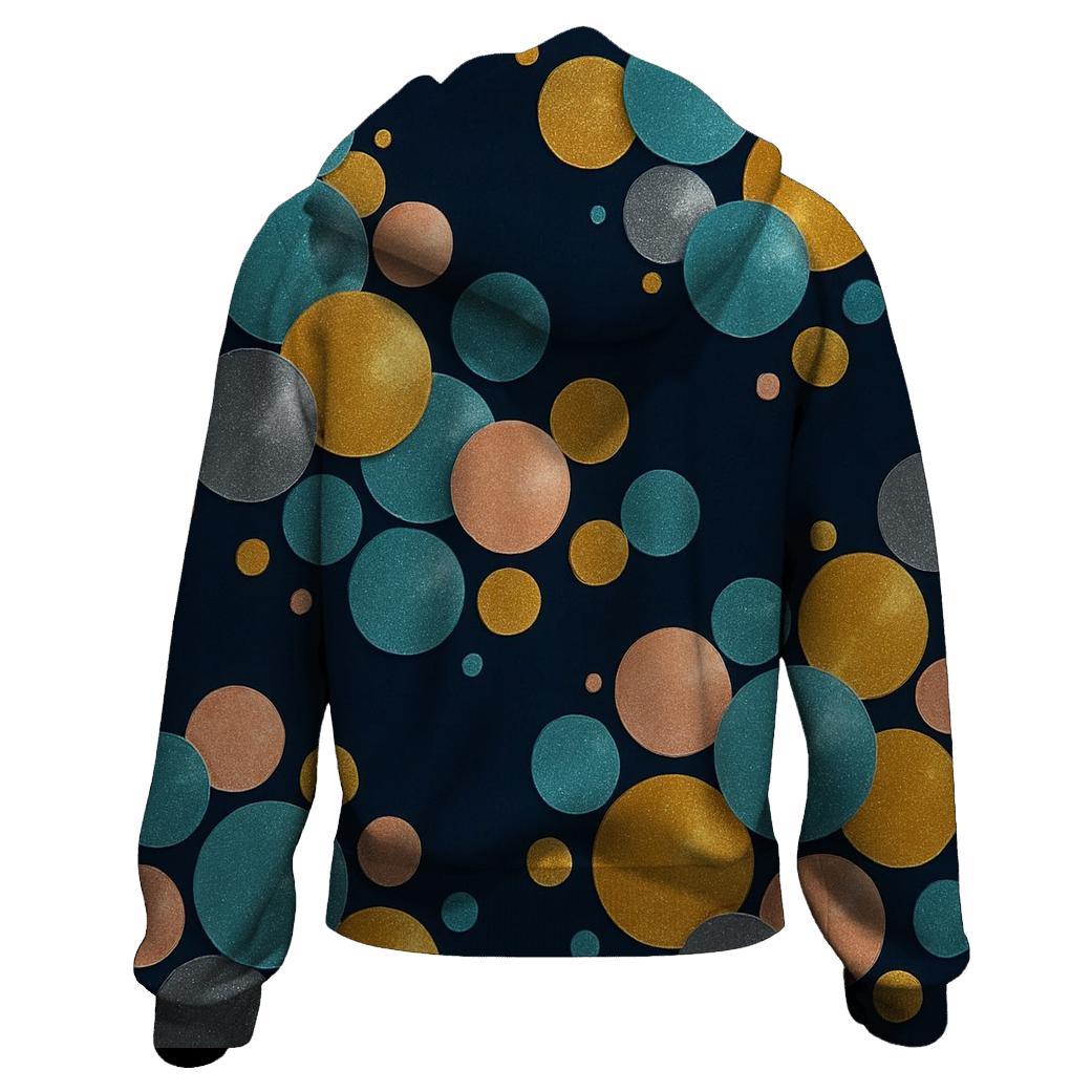 Orbital Disco Circles zip-up hoodies