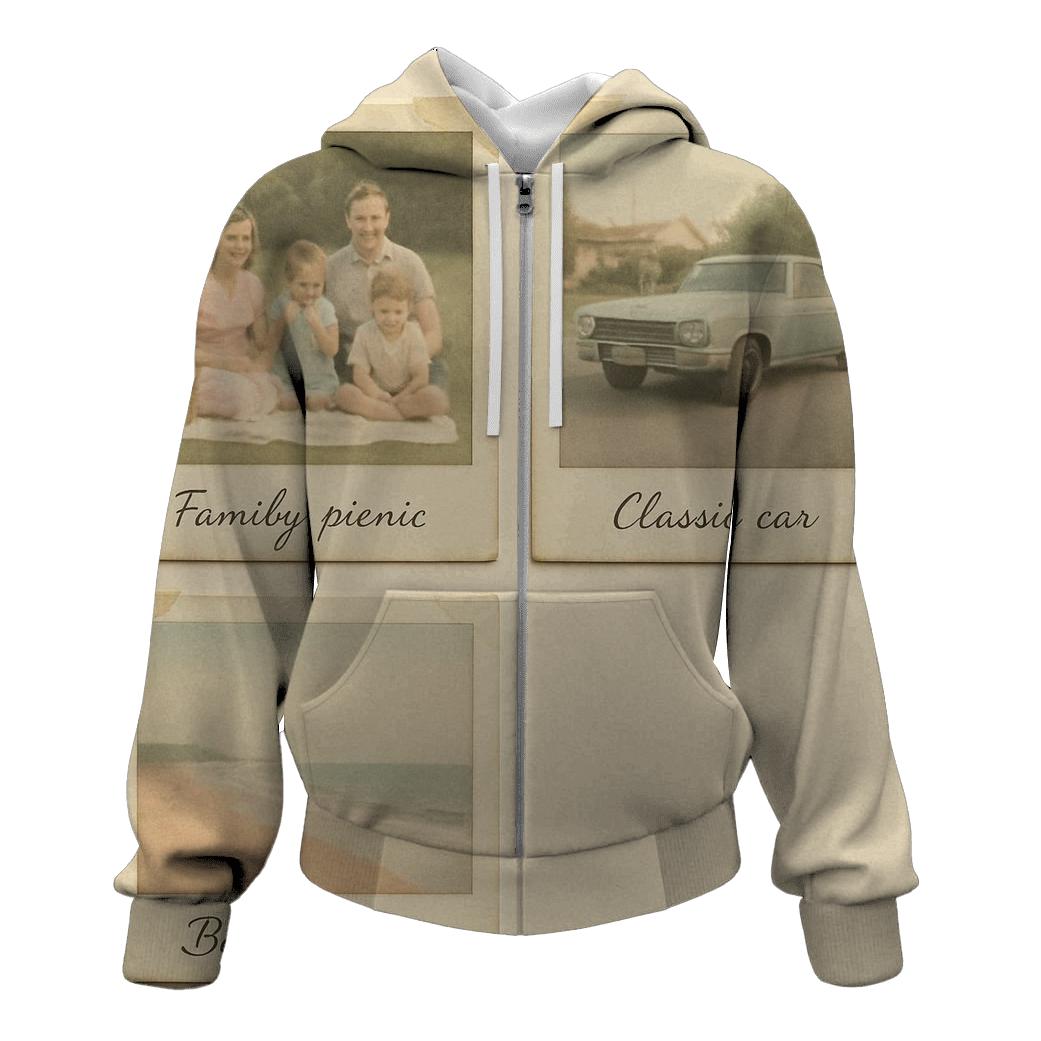 Polaroid Film Frame Collage lightweight hoodies