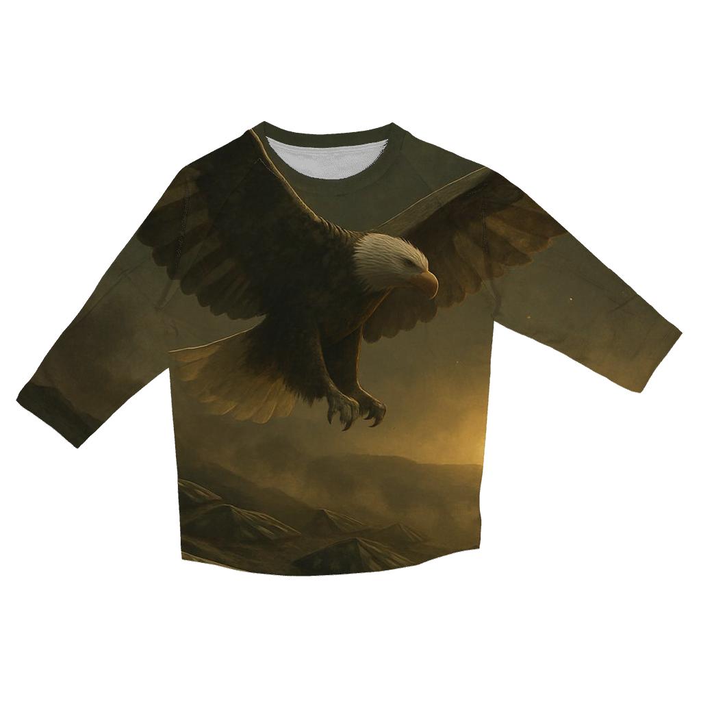 Eagle Over Remembrance Ridge designer 3/4 sleeve blouses