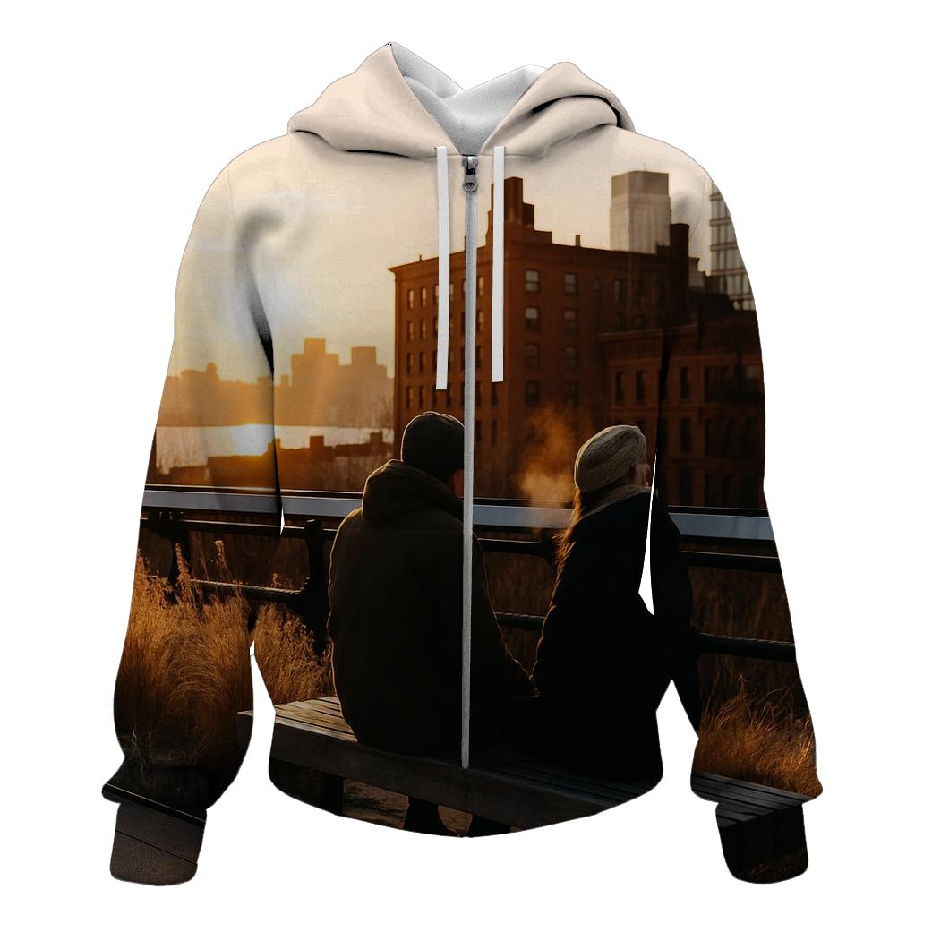 High Line Winter Sunset hoodies fashion