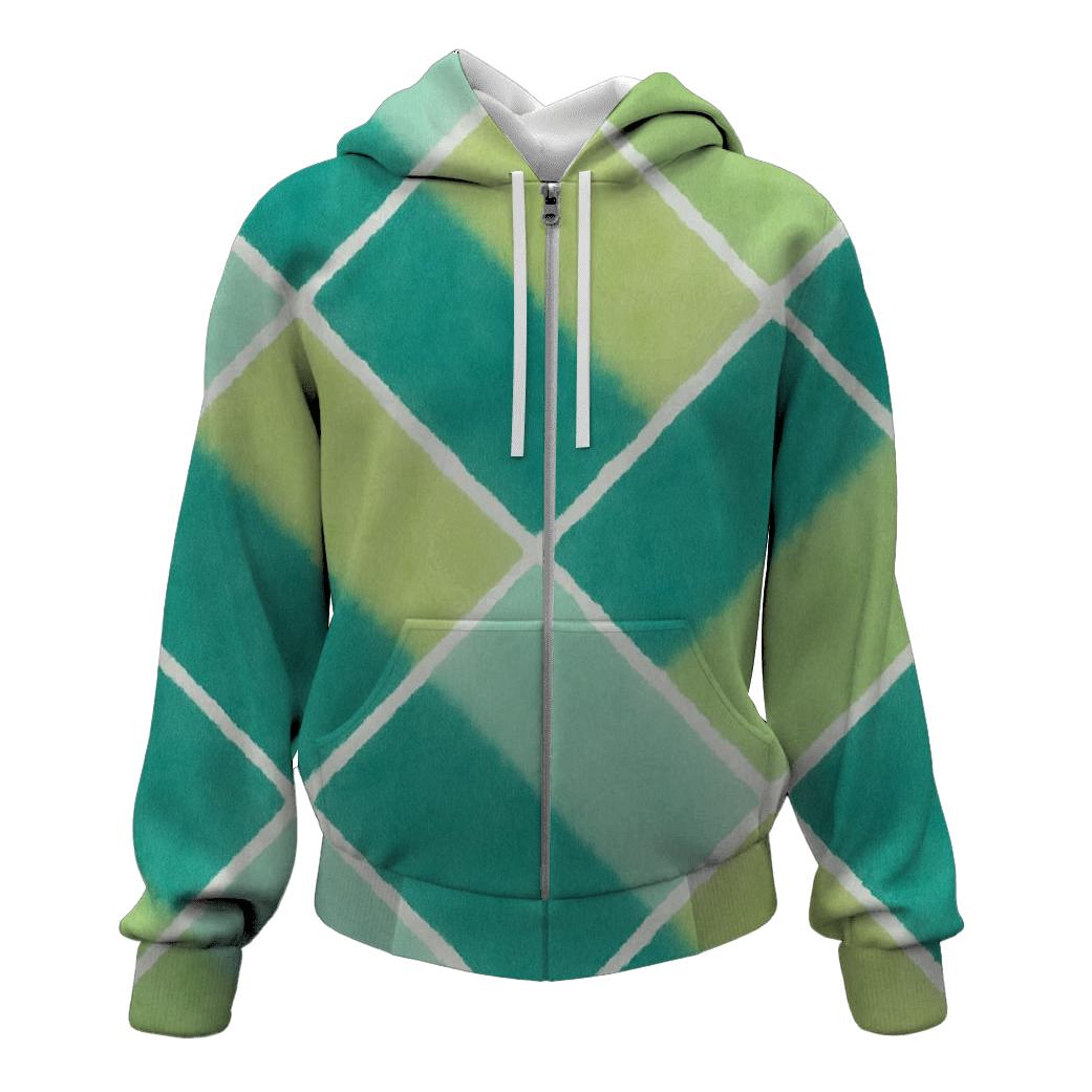 Diagonal Mirror Fold Motif hoodies fashion