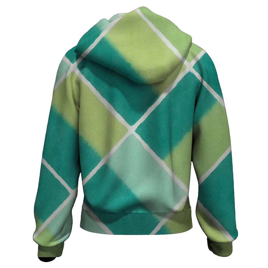 Diagonal Mirror Fold Motif hoodies fashion