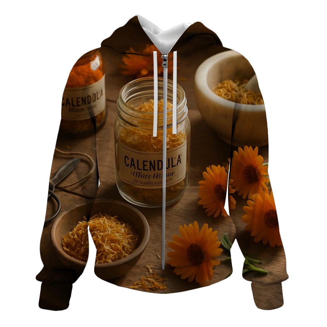 Apothecary Herb And Calendula Array premium hoodies