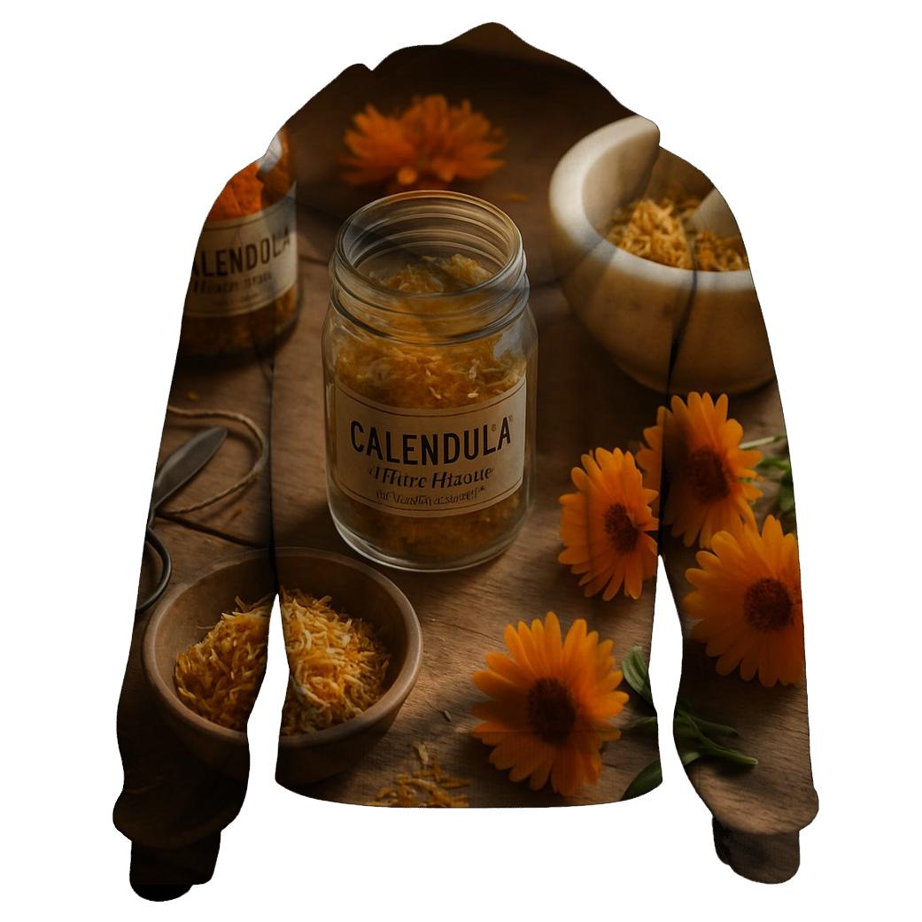 Apothecary Herb And Calendula Array premium hoodies