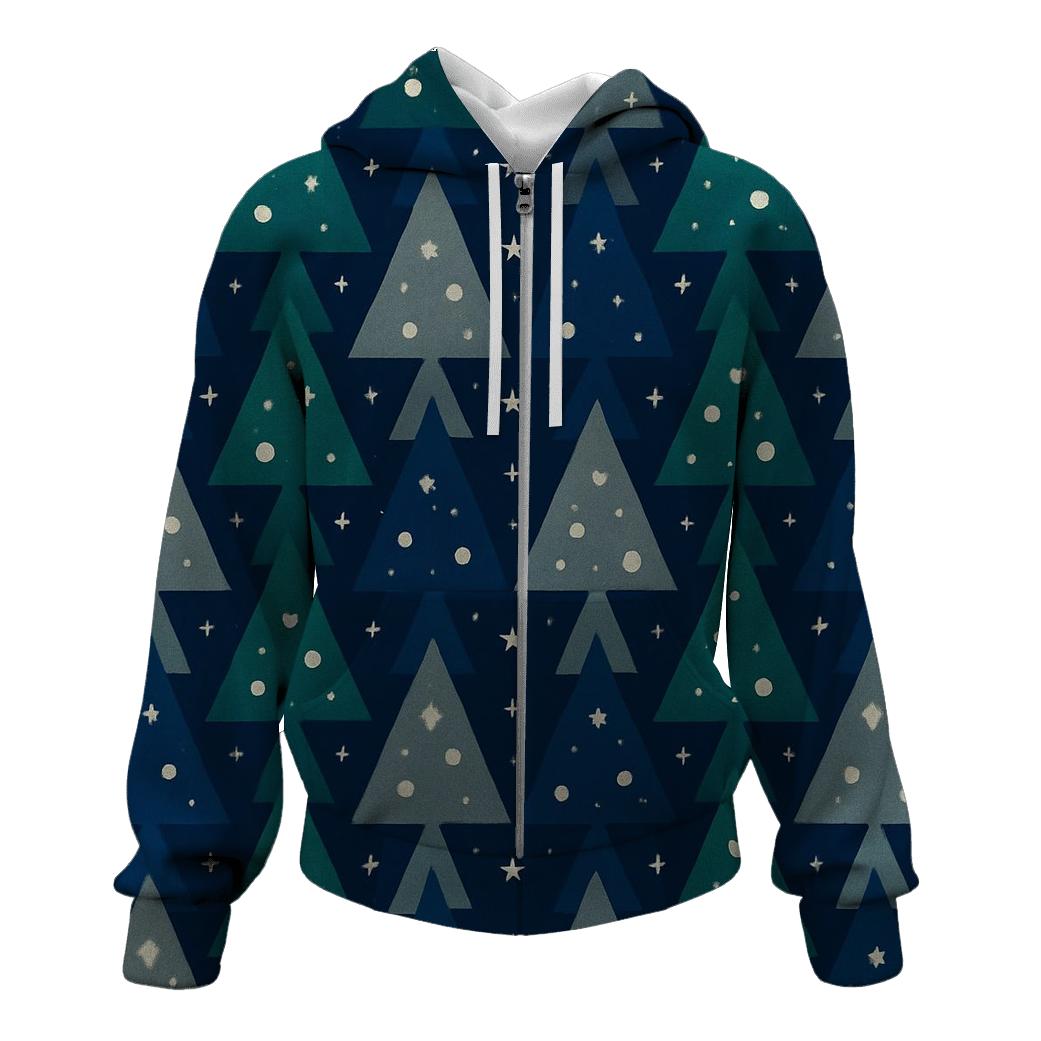 Starry Tree Triangle Peaks Design hoodies fashion