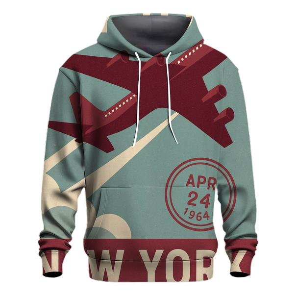 Vintage Airline Travel Poster zip-up hoodies