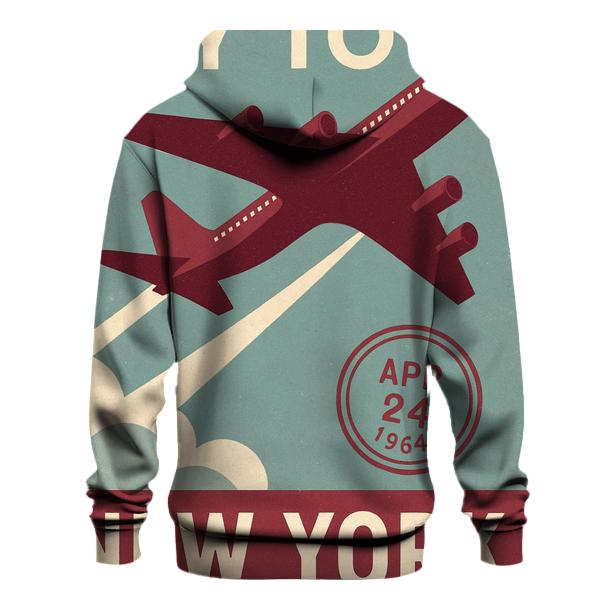 Vintage Airline Travel Poster zip-up hoodies