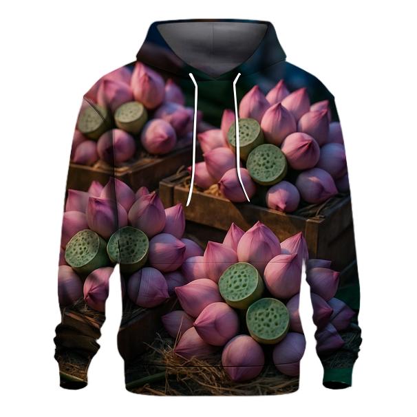 Wet Market Lotus Crates embroidered hoodies