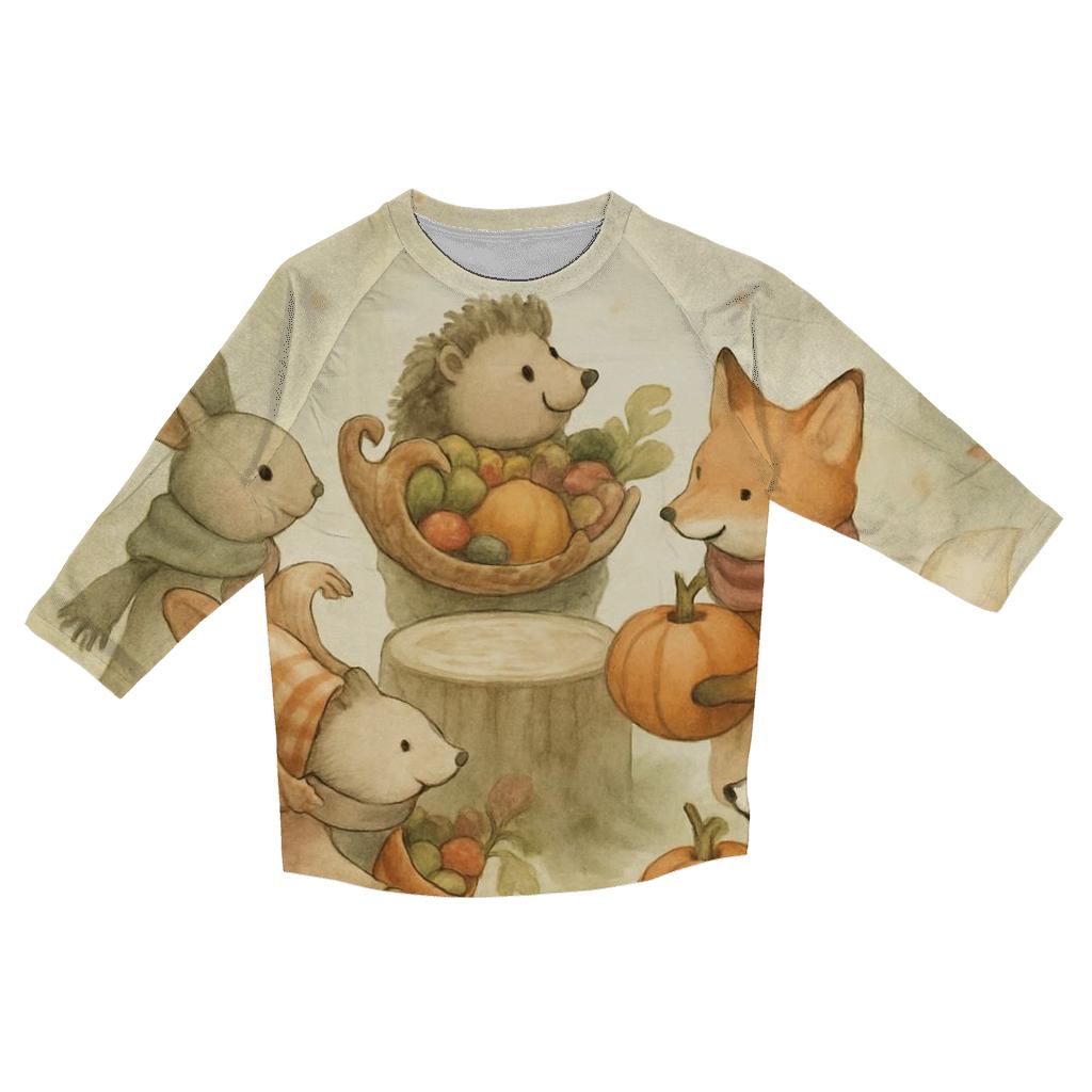 Woodland Feast Parade cotton quarter sleeve shirts