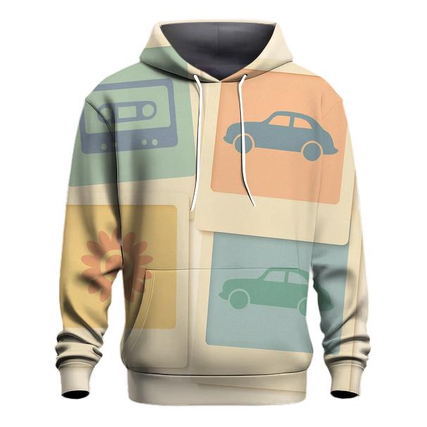 Polaroid Block Collage printed hoodies