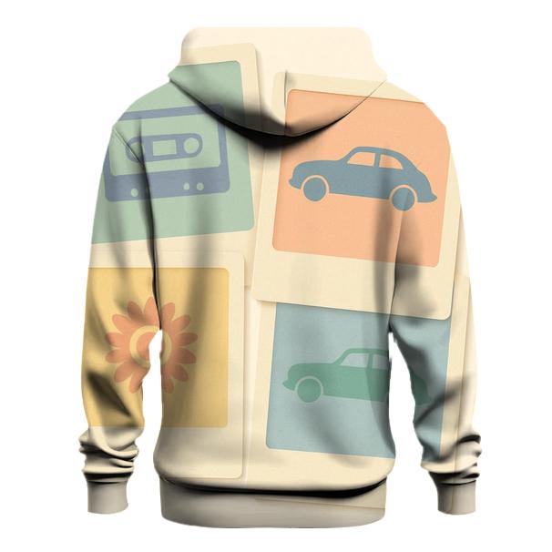 Polaroid Block Collage printed hoodies