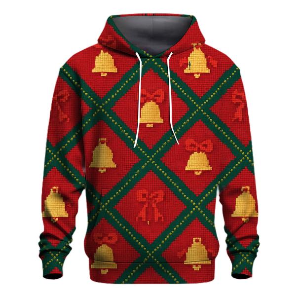 Sleigh Bell Crisscross Design lightweight hoodies