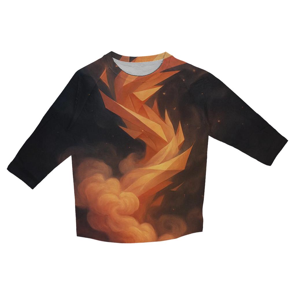 Chromatic Smoke Spiral trendy 3/4 sleeve tops