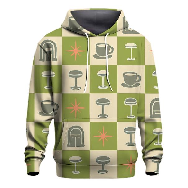 Cosmic Diner Checkerboard premium hoodies