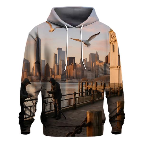 Sunrise Over Pier A Lighthouse hoodies fashion