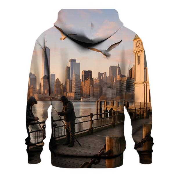 Sunrise Over Pier A Lighthouse hoodies fashion