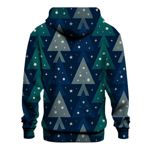Starry Tree Triangle Peaks Design zip-up hoodies
