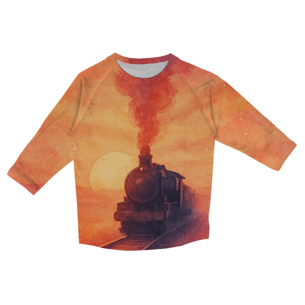 Pastel Train Farewell trendy 3/4 sleeve tops