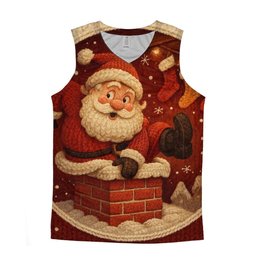 Santas Cozy Chimney Exit sports performance tank tops