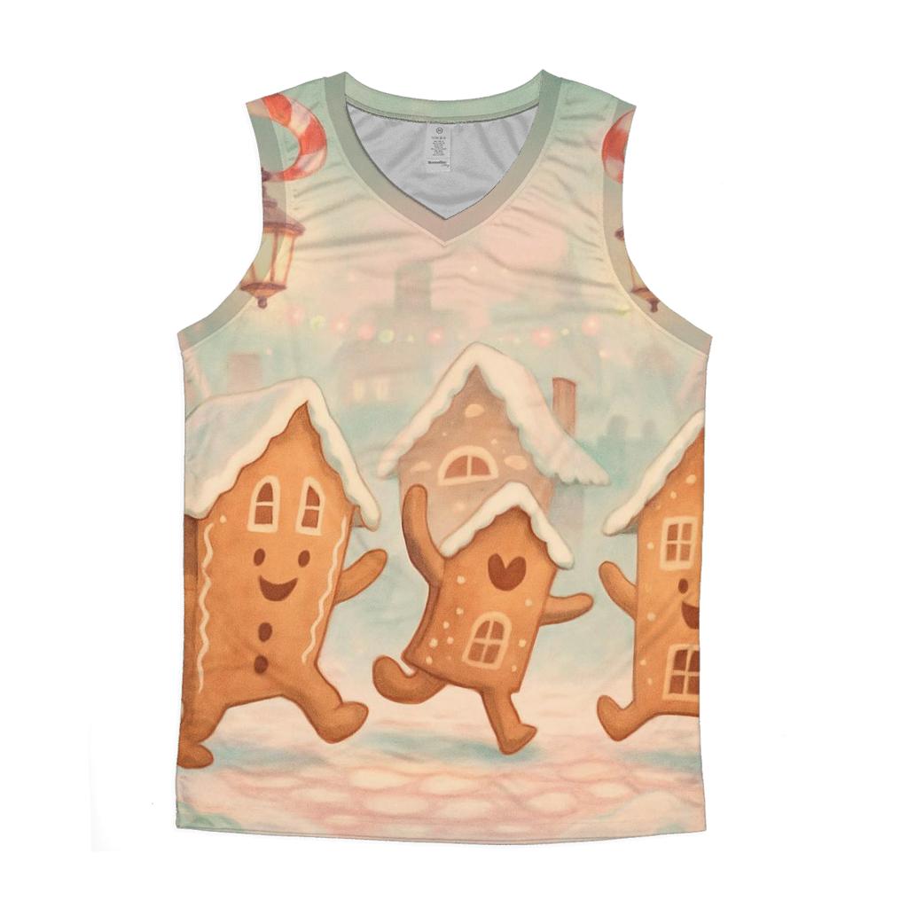 Gingerbread House Street Party custom tank tops