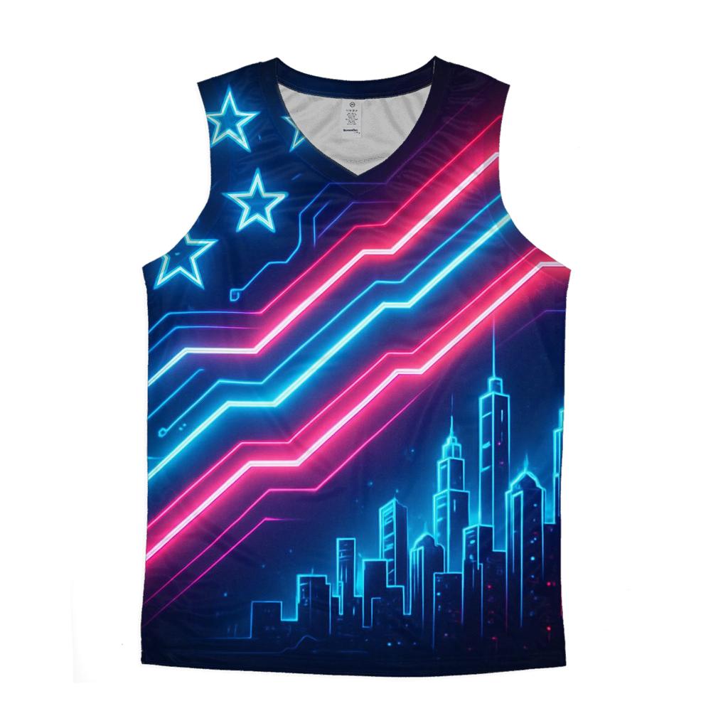 Neon Freedom Circuit custom tank tops