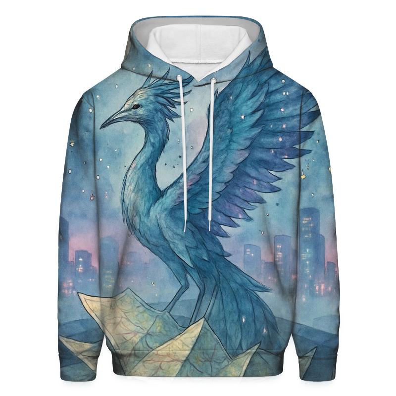 Midnight Paper Crane printed hoodies