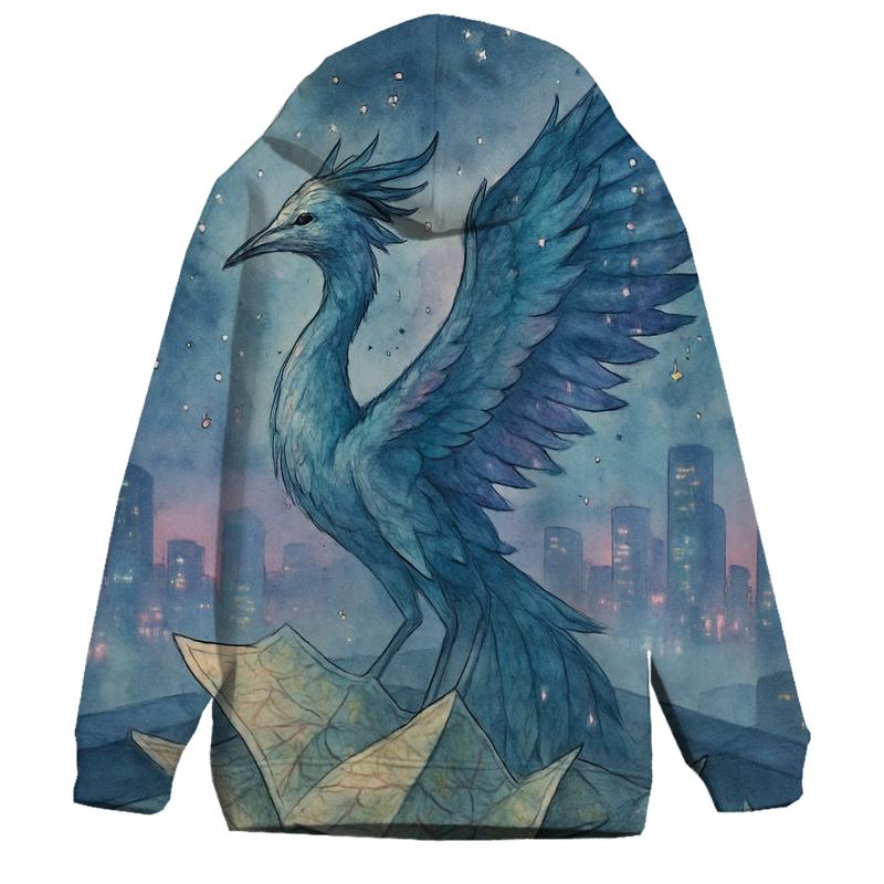 Midnight Paper Crane printed hoodies