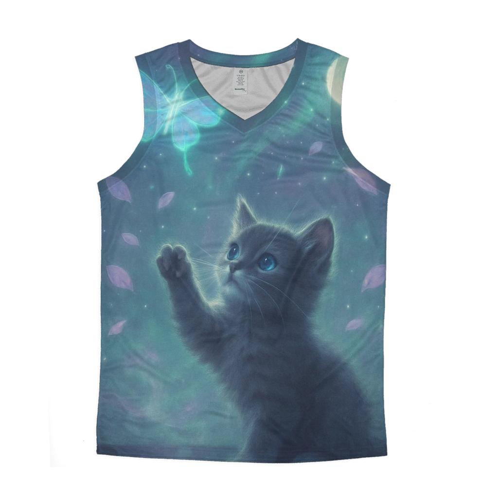Mothlight Window Paws trendy fitted tank tops