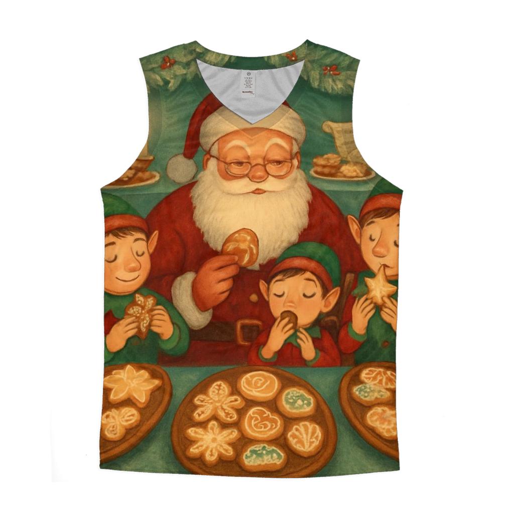Santas Cookie Tasting Panel cotton sleeveless tops