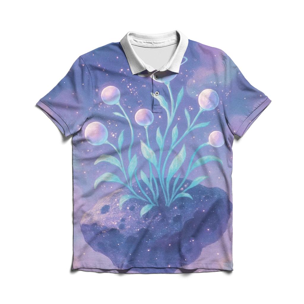 Cosmic Garden premium cotton polo shirts